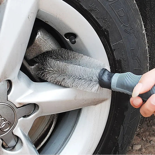 Cepillo de limpieza de ruedas de coche, limpieza profesional de neumáticos, cuidado de detalles, llanta de rueda en sec…