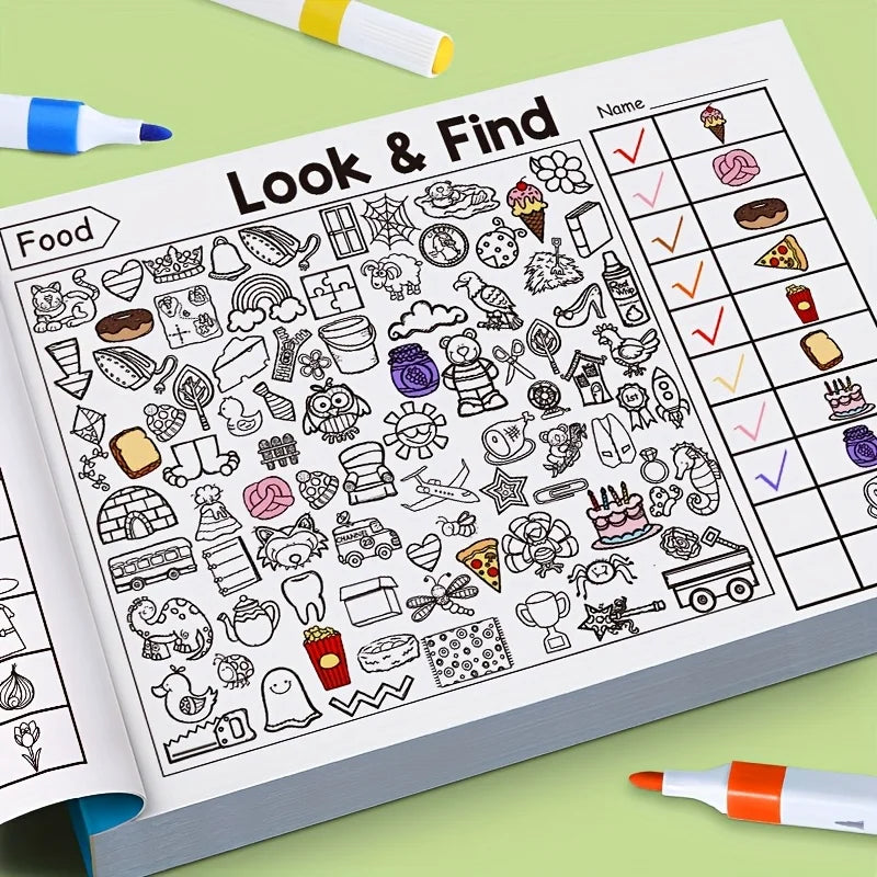 Libro para colorear de objetos ocultos para niños, con más de 100 páginas para encontrar y colorear - Cuaderno de activ…