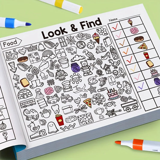 Libro para colorear de objetos ocultos para niños, con más de 100 páginas para encontrar y colorear - Cuaderno de activ…