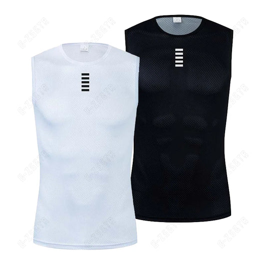 Capa Base de ciclismo, ropa interior reflectante, Jersey de ciclismo blanco, chaleco deportivo, camiseta interior para…