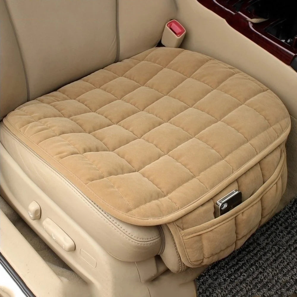 Funda Universal cálida para asiento de coche, cojín antideslizante para asiento de silla delantera, almohadilla transpi…