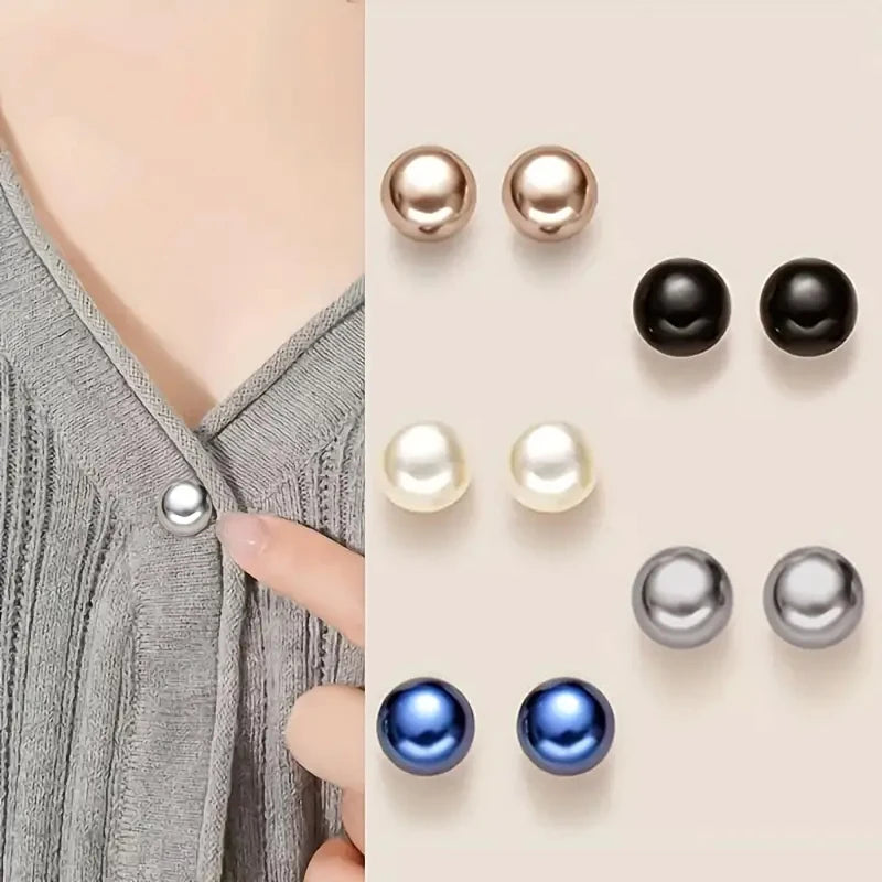 10 Uds. Alfileres de botón de perlas, fundas decorativas para botones de seguridad DIY para zapatos, sombreros, bolsos,…