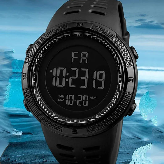 Reloj electrónico para hombre, relojes deportivos militares, luminoso, multifunción, LED, reloj de pulsera Digital para…