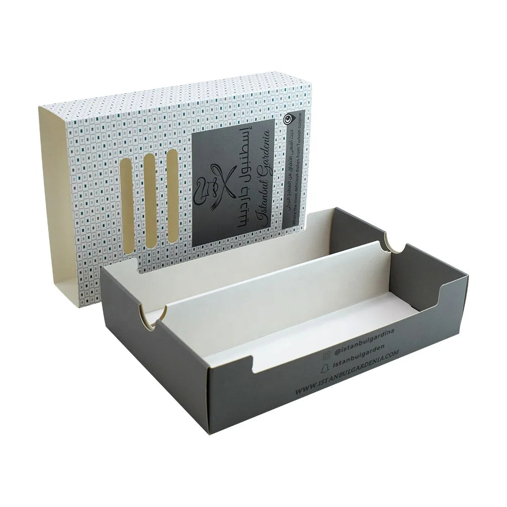 Eco-Friendly Food-Grade Sandwich Slide Box Tray for Cake for Cookies Sushi Bakery Gifts Egg Drop Packaging