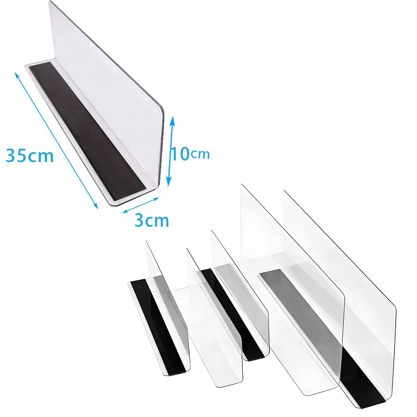 Clear Acrylic Shelf Dividers Wholesale Direct Sales Clear Pvc Plastic Pharmacy PVC Shelf Dividers