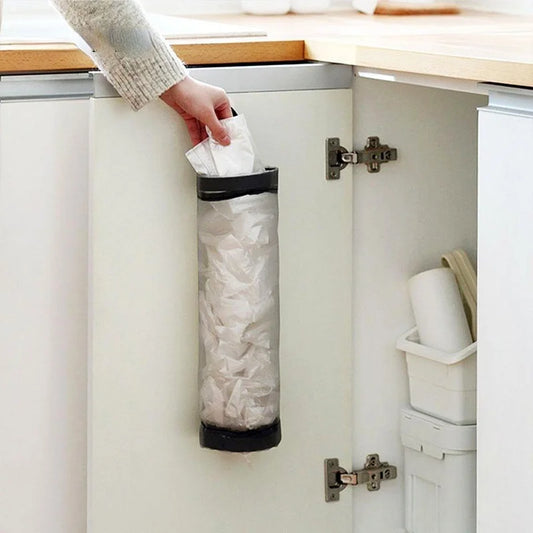Soporte para bolsa de comestibles para el hogar, soporte de pared para bolsa de plástico, dispensador, almacenamiento c…