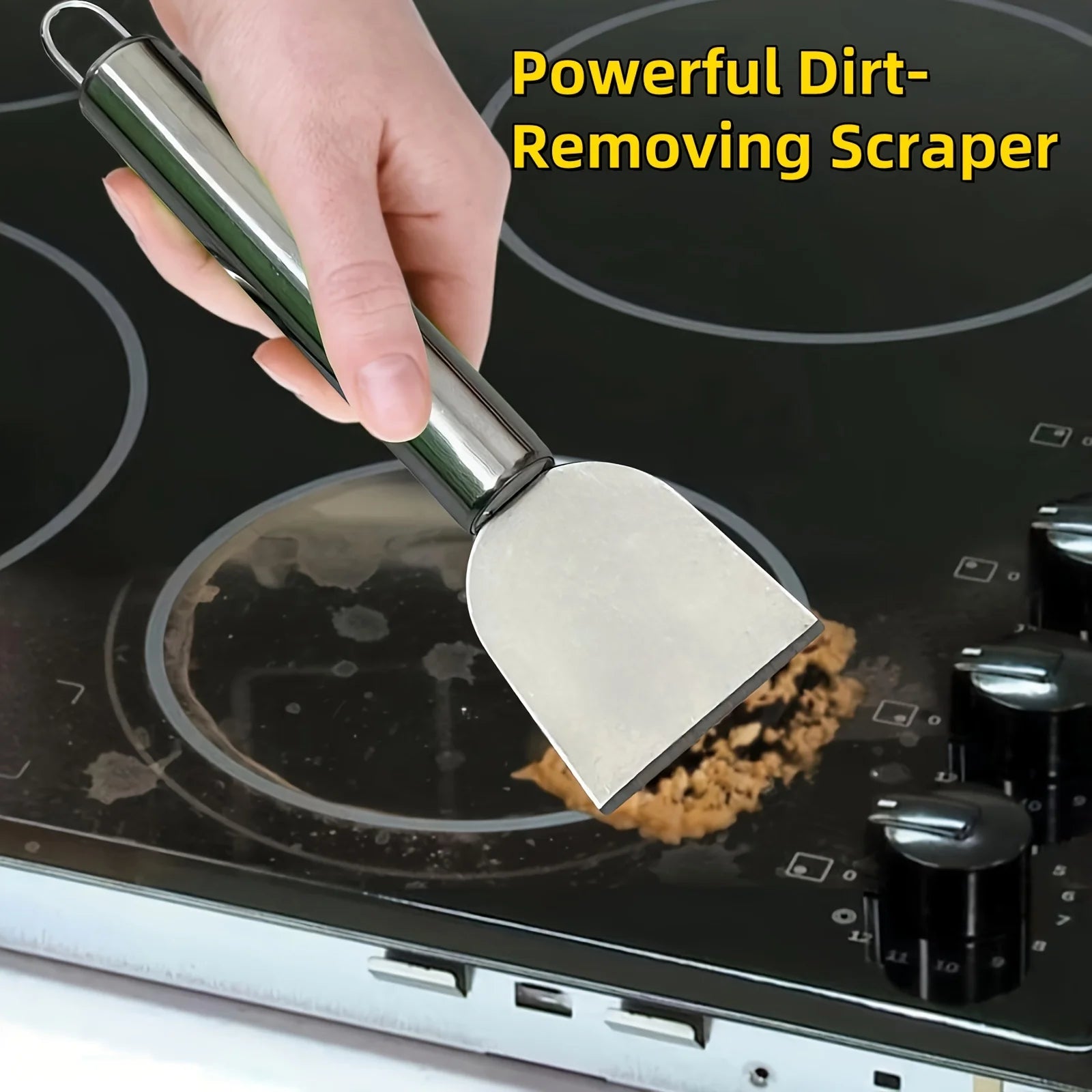 Rascador de limpieza versátil, removedor de pegamento de metal duradero de acero inoxidable, pala de nieve para cocina,…
