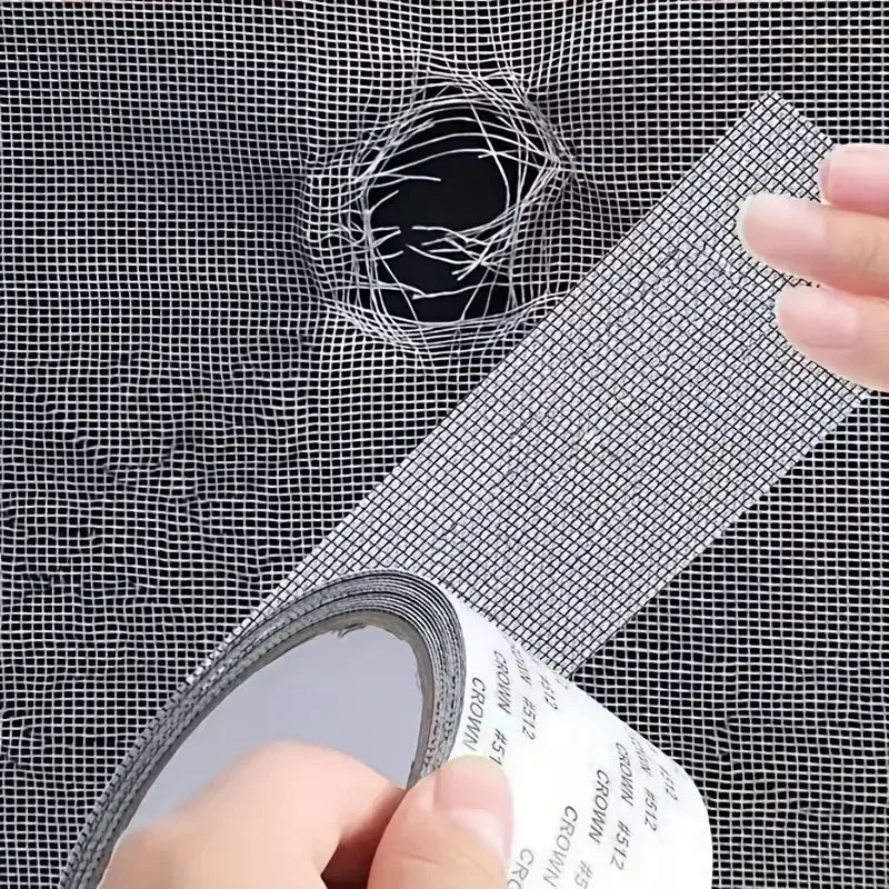 Malla antimosquitos para ventanas, malla antiinsectos, cinta de reparación de ventanas impermeable, parche de malla aut…