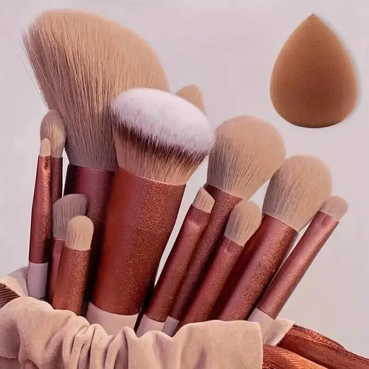 Juego de brochas de maquillaje profesional, brocha suave y esponjosa, base cosmética en polvo, sombra de ojos, Kabuki,…