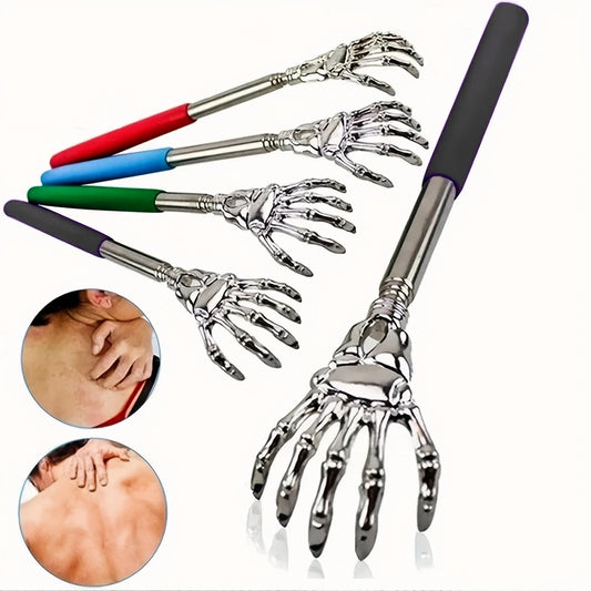 Rascador de espalda extensible portátil, acero inoxidable, telescópico, masajeador de espalda extensible para humanos y…