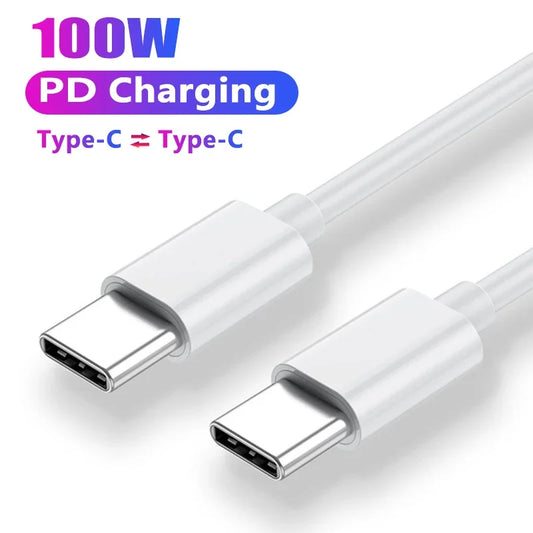 PD 100W USB C a USB tipo C Cable de datos de carga rápida para Huawei Samsung Xiaomi Macbook iPad línea de datos tipo C…