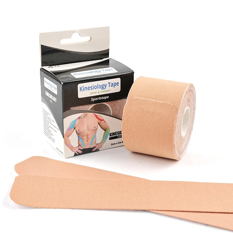 20 Strips Cotton Elastic Kinesiology Precut Tape Wrist Pain Roll Sports Tape for Muscle Support