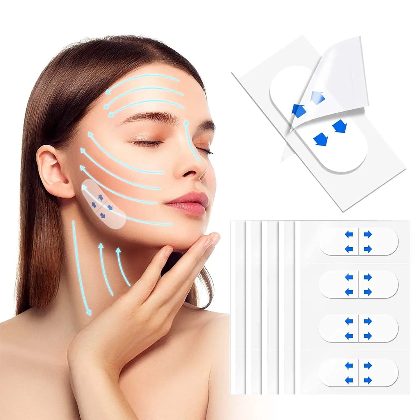 2023 Hot Sale Face Lifting Sticker Face Lift Tape Instant Makeup Facial Lift Tools for Hide Facial Wrinkles Double Chin