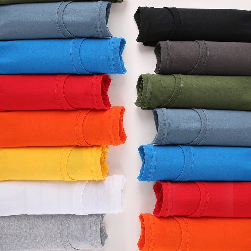 Oem customized logo design logo men's short sleeved round neck solid color fashion bottoming shirt