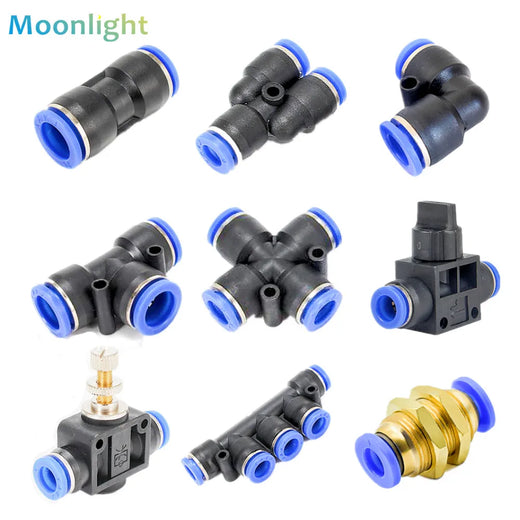 Conector de tubo neumático, accesorios rápidos de aire, acoplador de manguera de empuje de agua, 4mm, 6mm, 8mm, 10mm, 1…