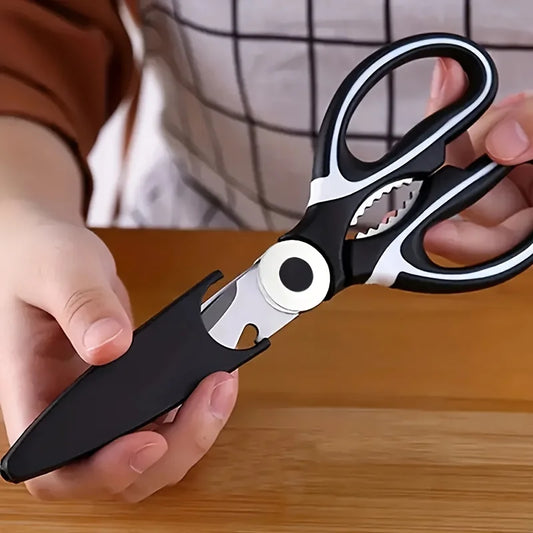 Tijeras de cocina de acero inoxidable de alta resistencia, tijeras multifuncionales para alimentos, pizza y ensalada
