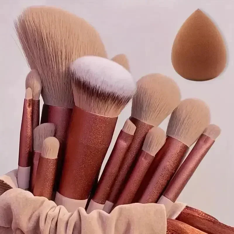 Juego de brochas de maquillaje, base cosmética profesional suave y esponjosa, sombra de ojos en polvo, mezcla Kabuki, b…