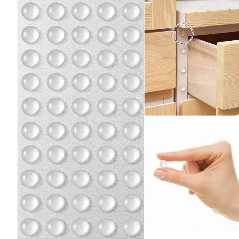 100 Uds. Tope de puerta autoadhesivo amortiguador de goma parachoques de gabinete almohadillas de silicona para muebles…