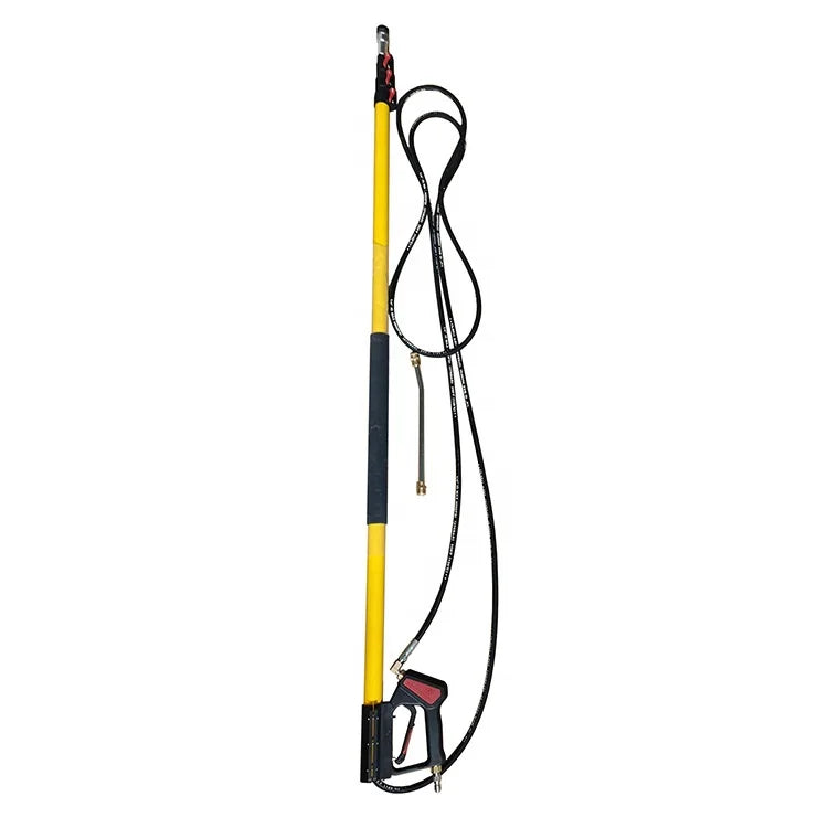 18FT Fiberglass & Aluminum Telescopic Extension Pole Pressure Washer Gutter Cleaner with 4000 PSI High Pressure