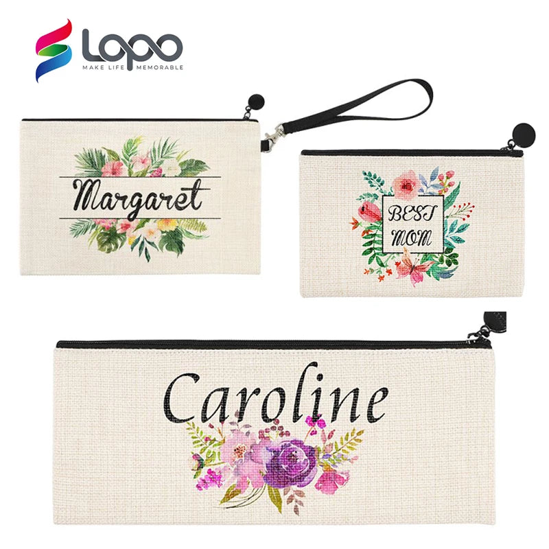 Hot Seller Fast Delivery Free Sample Premium Package Large Vintage Reusable Zipper Outdoor Everyday Sublimation Cosmetic Pencil