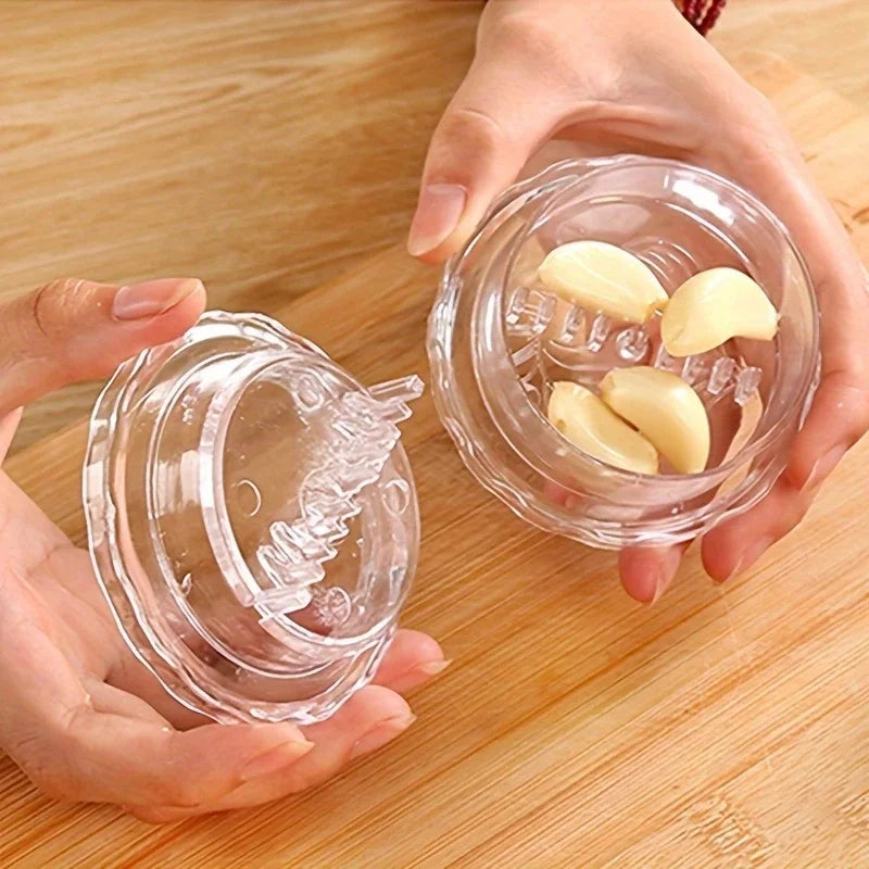 Trituradora de ajo portátil Manual, utensilio de cocina giratorio para triturar ajo y jengibre, fácil de usar y limpiar…