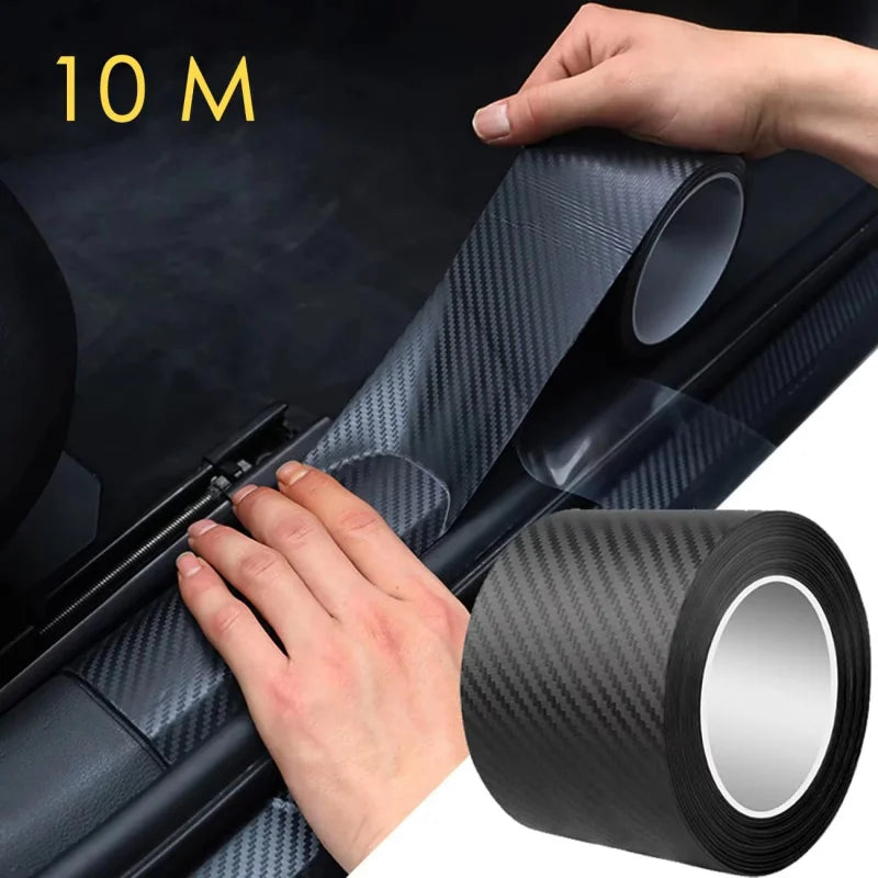 Cinta adhesiva de fibra de carbono Nano para coche, tira protectora de pasta para espejo de puerta, película protectora…