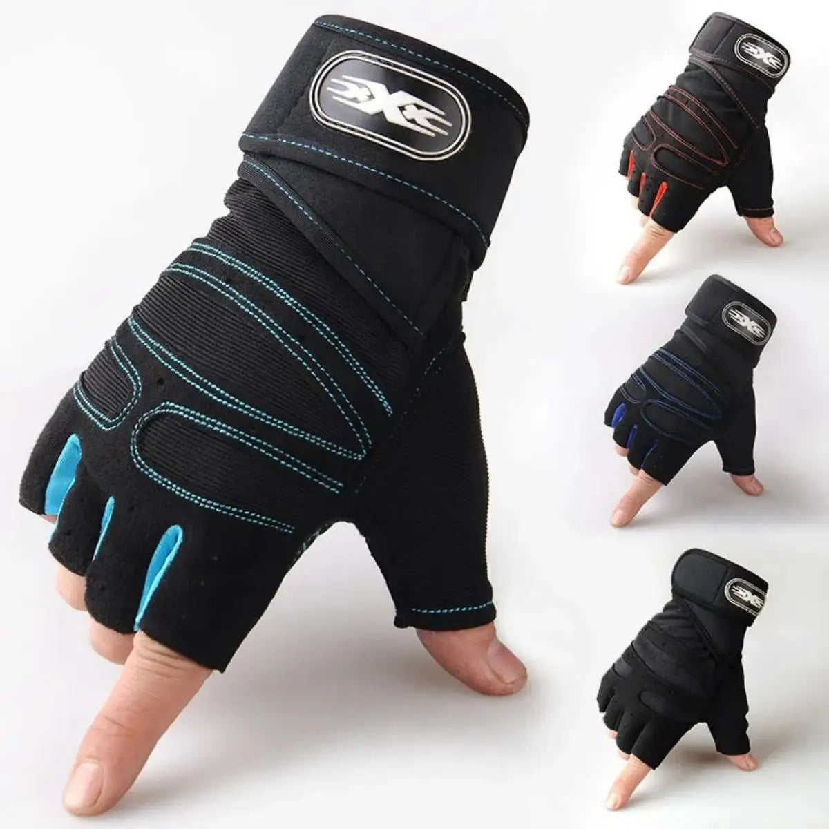 Guantes de gimnasio para hombres y mujeres, guantes de pulsera para levantamiento de pesas, entrenamiento de culturismo…