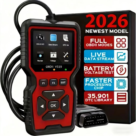 Escáner OBD2 Profesional V519 - Herramienta de Diagnóstico Automotriz con Alimentación USB, Flujo de Datos en Tiempo Re…