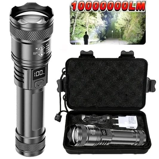 Linterna LED P50 ultrabrillante de 2000LM, foco táctico EDC de emergencia, linterna de mano con zoom telescópico y bate…