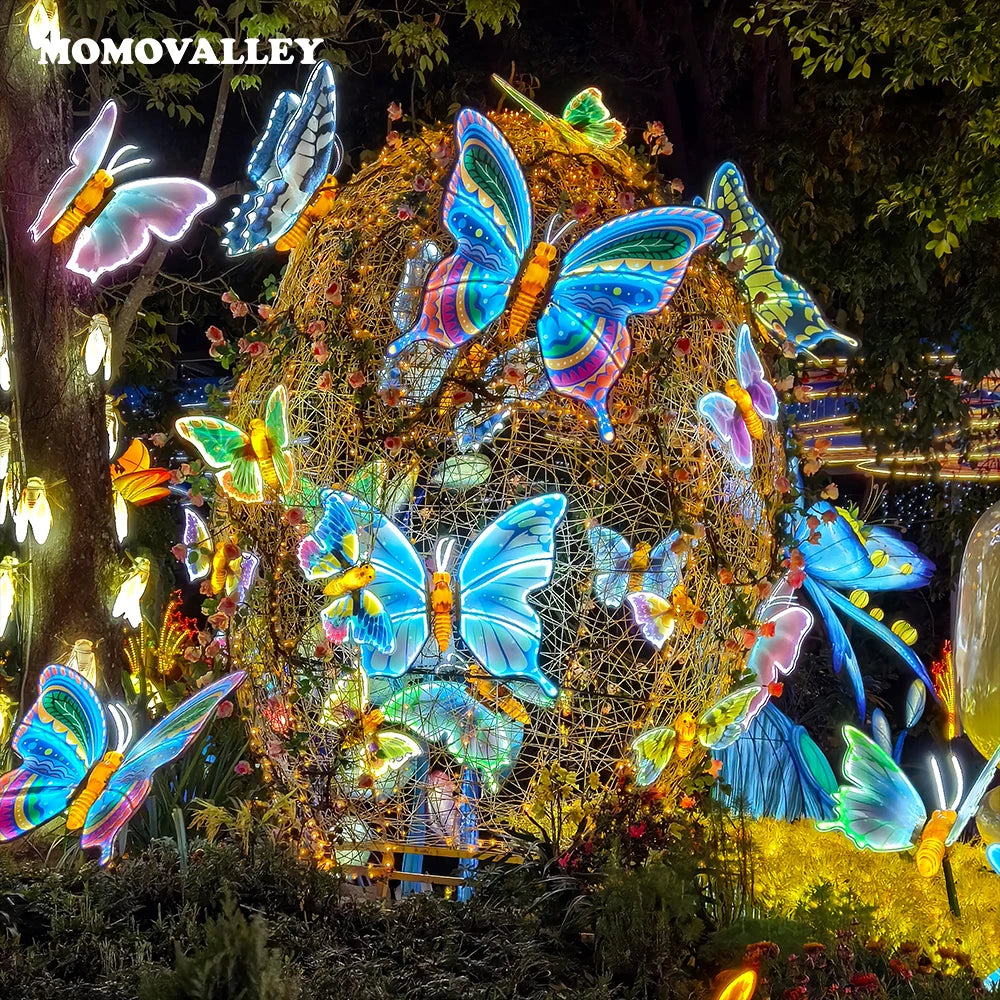 Wholesale IP65 Waterproof Led Butterflies Dynamic Led Garden Lights for Outdoor Landscape Christmas Decoration Festivals