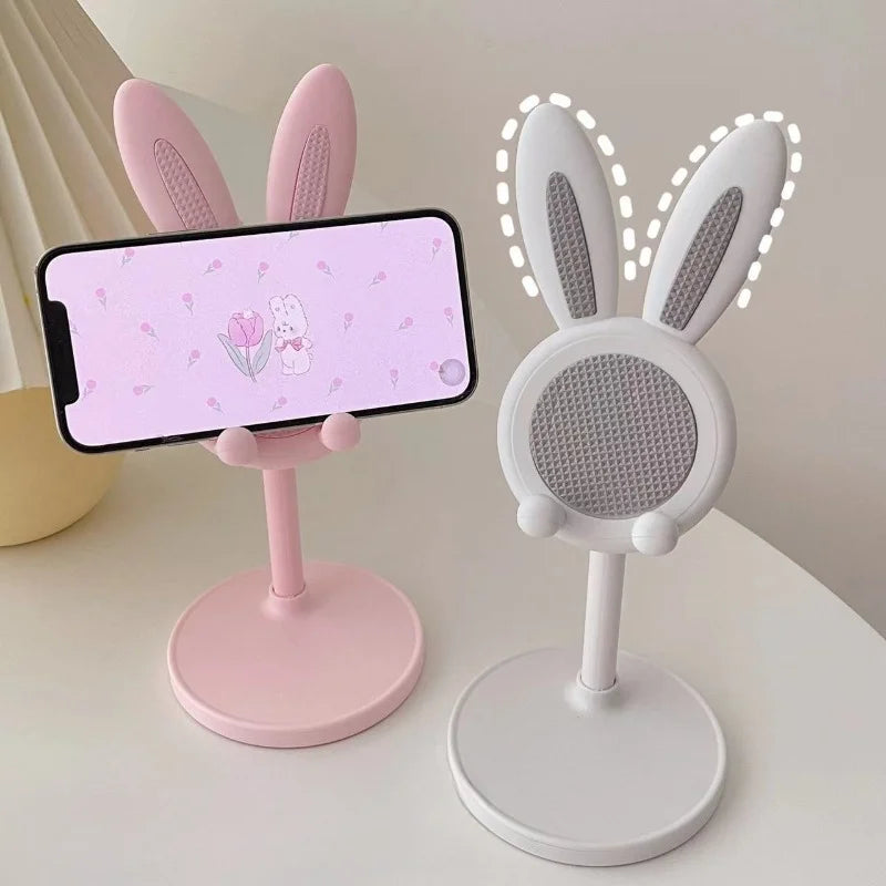 Soporte para Teléfono Móvil con Diseño de Conejo, Ajustable y Elevable, Accesorios para Teléfono de Escritorio, Soporte…