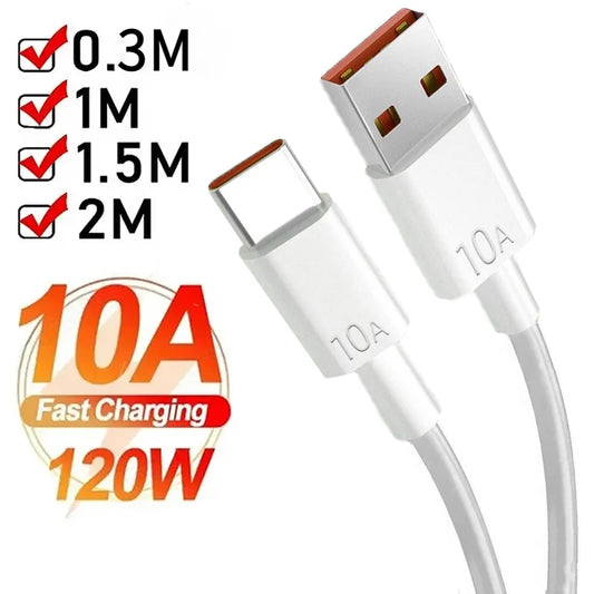 Cable Android 120W 10A USB a tipo C Cable de carga súper rápido para Huawei P40 Honor Cable de datos para Xiaomi Redmi…