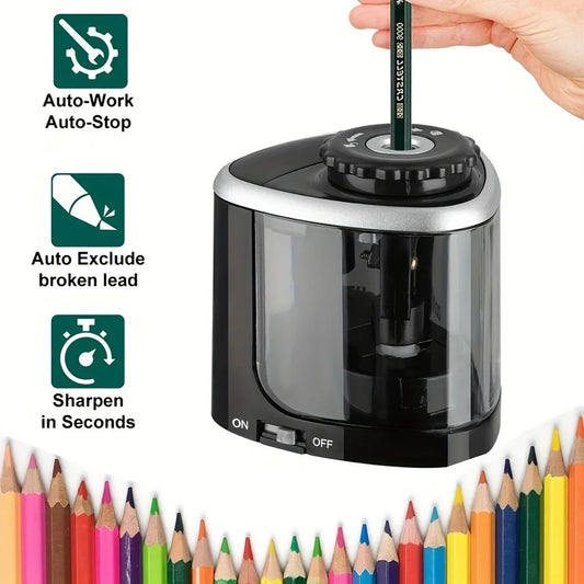 Sacapuntas eléctrico de escritorio, sacapuntas automático adecuado para lápices (6-8mm) para estudiantes, escuela, ofic…