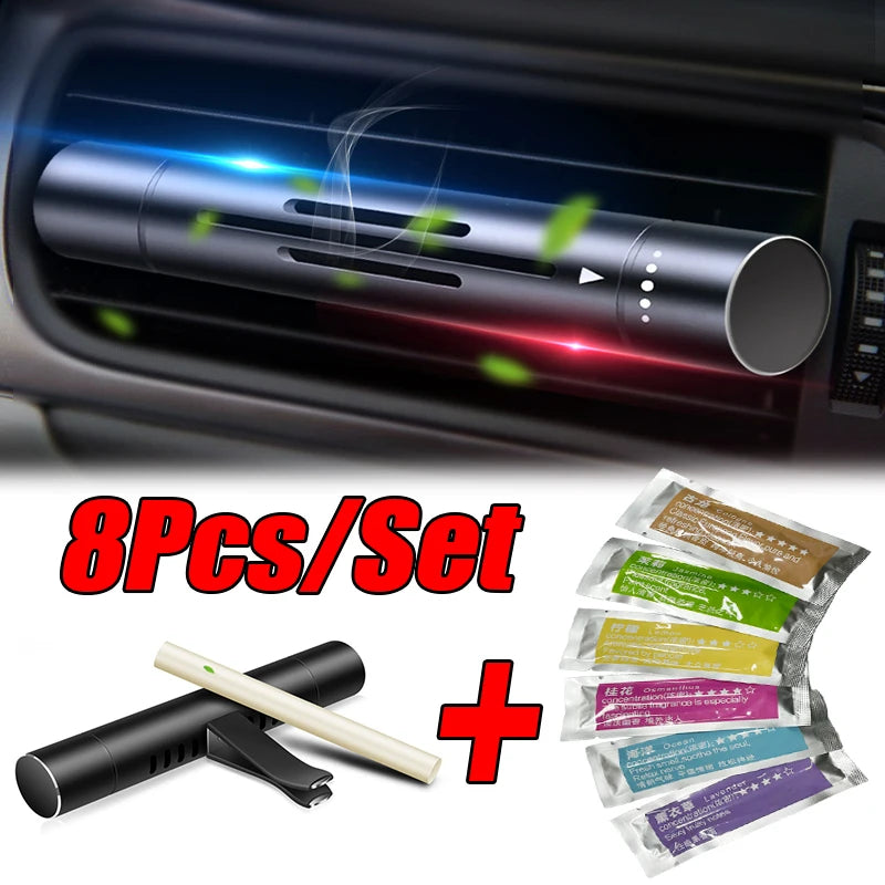 8 unid/set Perfume para salida de aire de coche ambientador aromatizante olor Aroma Perfumes de coche ambientador Parfu…