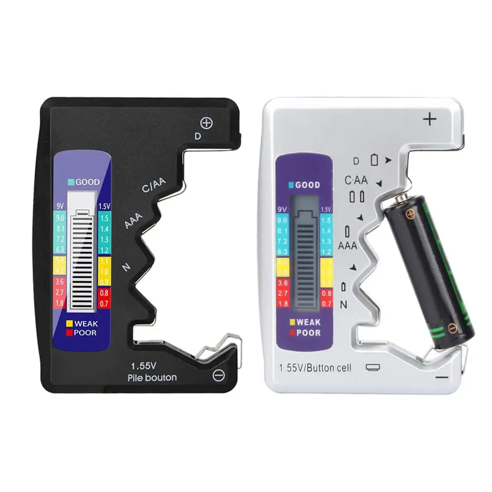 BT-886 Indicador de capacidad de batería portátil negro Tamaño compacto Probador de nivel de batería de litio Pantalla…