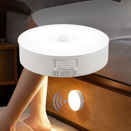 Luz con Sensor de movimiento, luz nocturna recargable por USB, lámpara LED para cocina, dormitorio, escaleras, pasillo,…