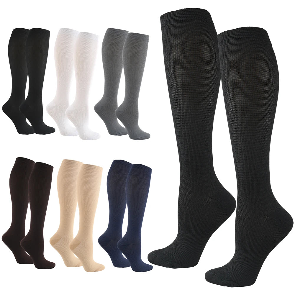 Calcetines de compresión para venas varicosas aptos para Golf Rugby correr deportes de senderismo para antifatiga condu…