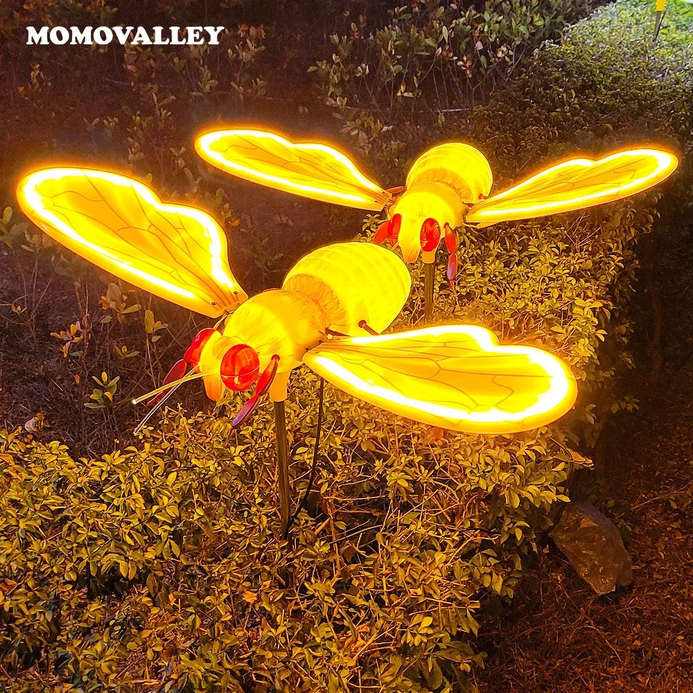 Outdoor Dynamic Bee-shaped 3D Park Light LED Decoration Light for Zoo Garden Street Shopping Mall Window Holiday Lighting
