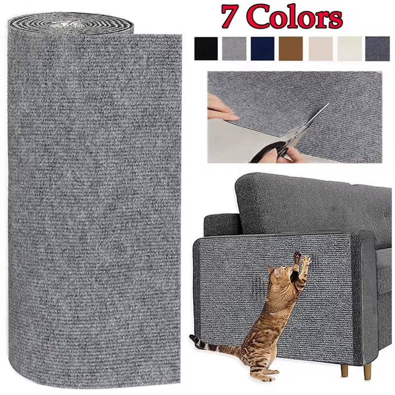 Protector de sofá rascador para gatos, 7 colores, almohadilla rascadora para gatos, protección de tablero, alfombra aut…