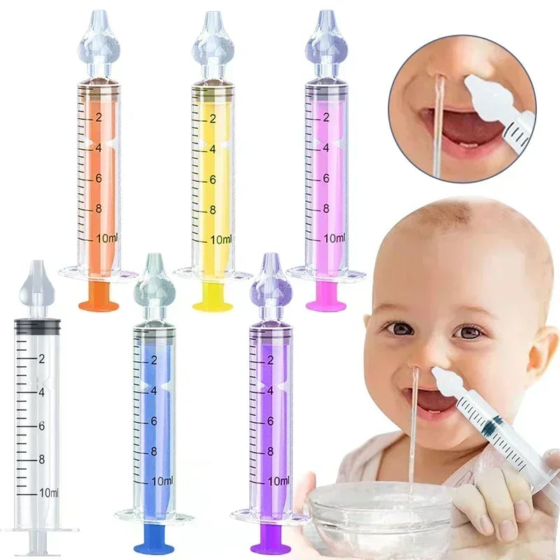 Jeringa de silicona para aspirador Nasal de bebé, limpiador de nariz para bebé, lavadora Nasal para rinitis, irrigador…