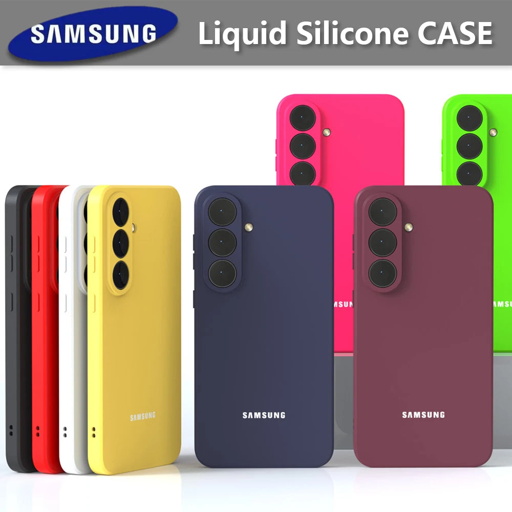 Funda de Silicona Líquida Suave al Tacto para Samsung Galaxy S26 S25 S24 S23 S22 S21 S20, S25 FE, S26 Ultra, S26 Plus,…