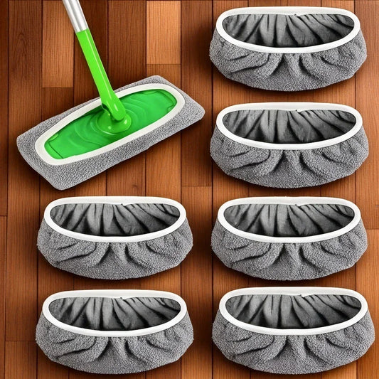 4 almohadillas de fregona reutilizables con alta absorción de agua y almohadillas de limpieza de fibra ultrafina que se…