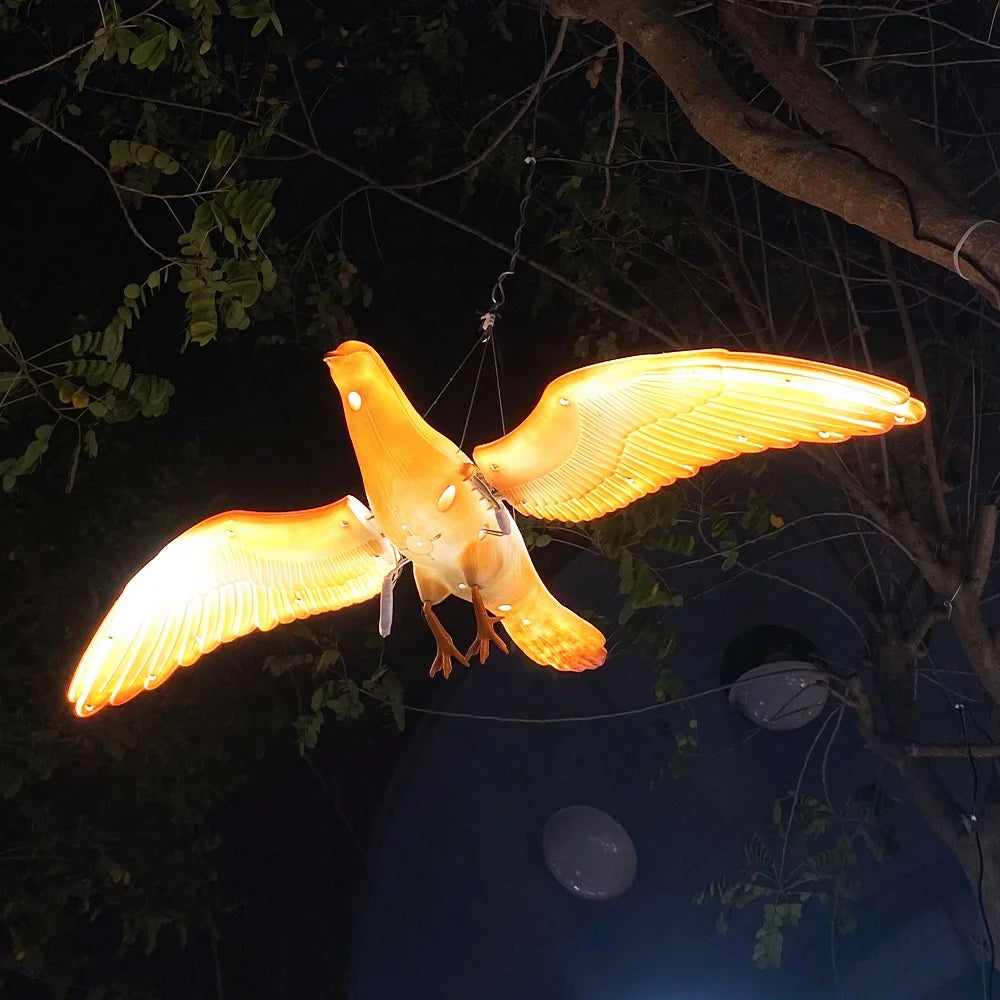 Holiday event planning creative products park landscape lighting led hanging pigeon ornament other christmas decorations