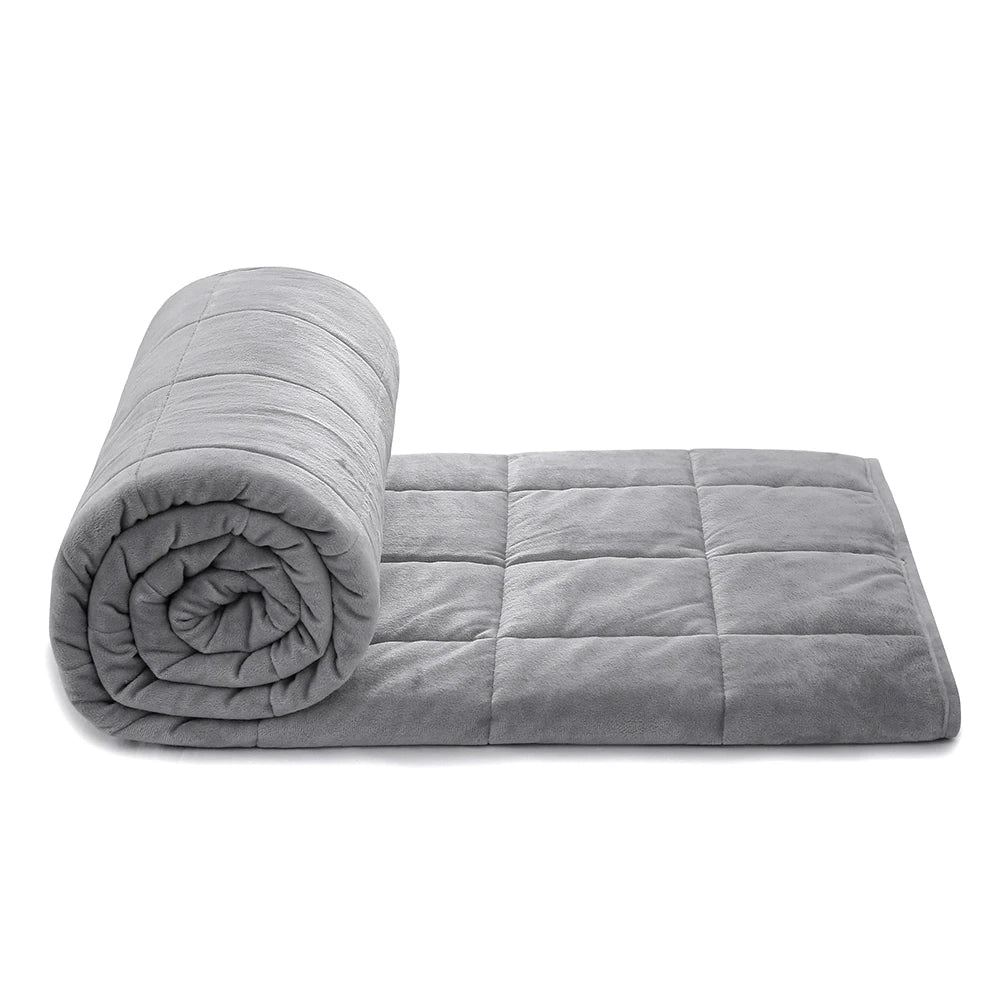 OEM Home Textile Oeko-Tex Sensory Sofa Minky  Weighted Blanket  for Bedroom and   Adult 15lbs