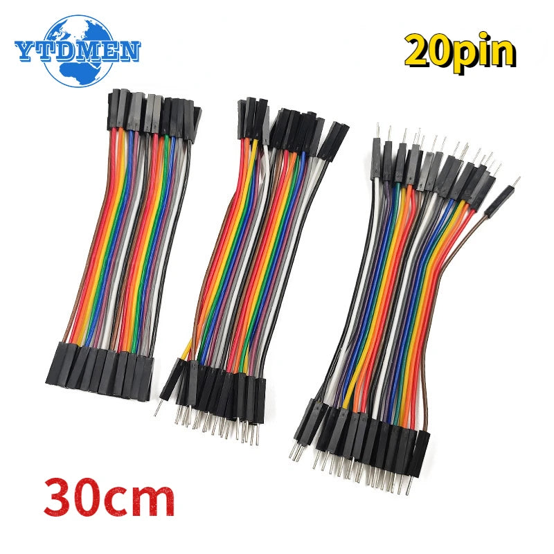 Cable de puente Dupont de 20 pines macho a macho hembra a hembra macho a hembra 10cm 20cm 30cm para KIT de bricolaje Ar…