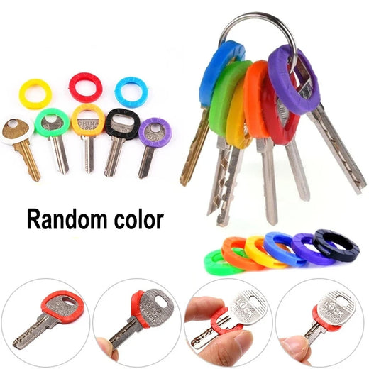 10 Uds., 24 Uds., 32 Uds., funda para llave de colores, llavero elástico de silicona suave de colores mezclados, colgan…
