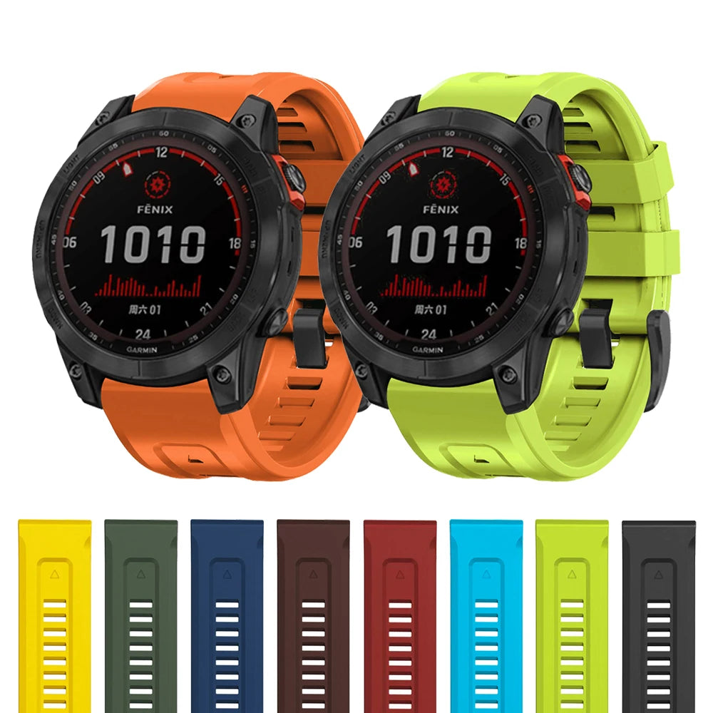 Correa QuickFit de 22mm y 26mm para Garmin Epix Gen 2, correa de silicona para Garmin Fenix 7 7X 5Plus 6XPro Enduro 2,…