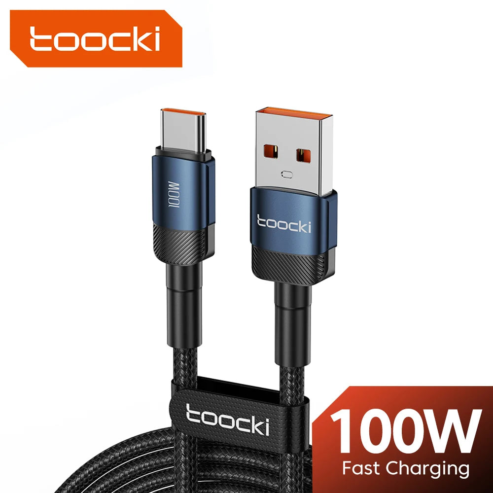 Toocki 6A Cable USB a tipo C para Huawei Xiaomi PD 100W cargador de carga rápida Cable de datos USB C carga rápida para…