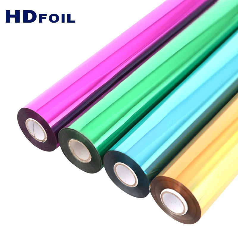 Factory Direct Price Gold Sliver PET Holographic Transfer Printing Roll Over-Printable Hot Stamping Foil HDFOIL