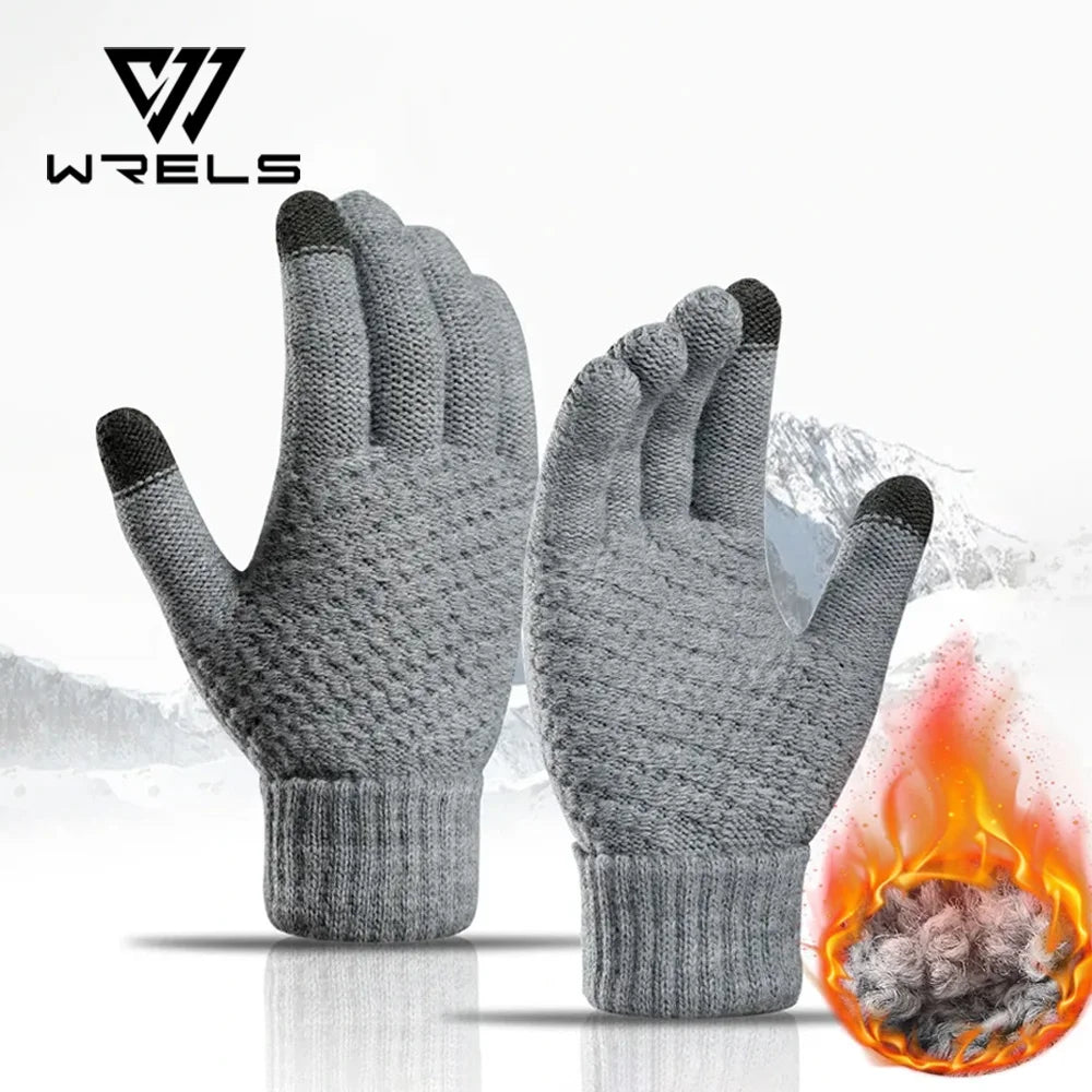Guantes cálidos de invierno para pantalla táctil para hombre y mujer, manoplas de punto clásicas elásticas, guantes de…